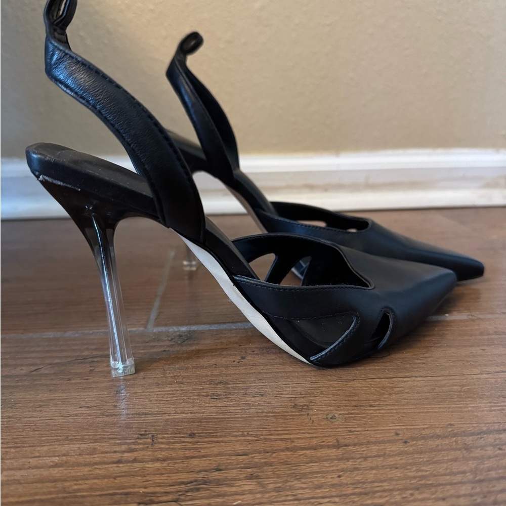 Elegant Black Slingback Heels